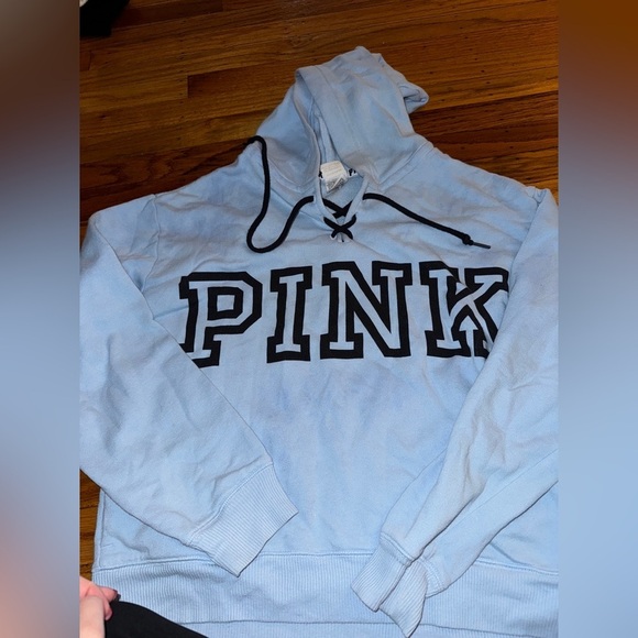 PINK Victoria's Secret Jackets & Blazers - Pink baby blue hoodie